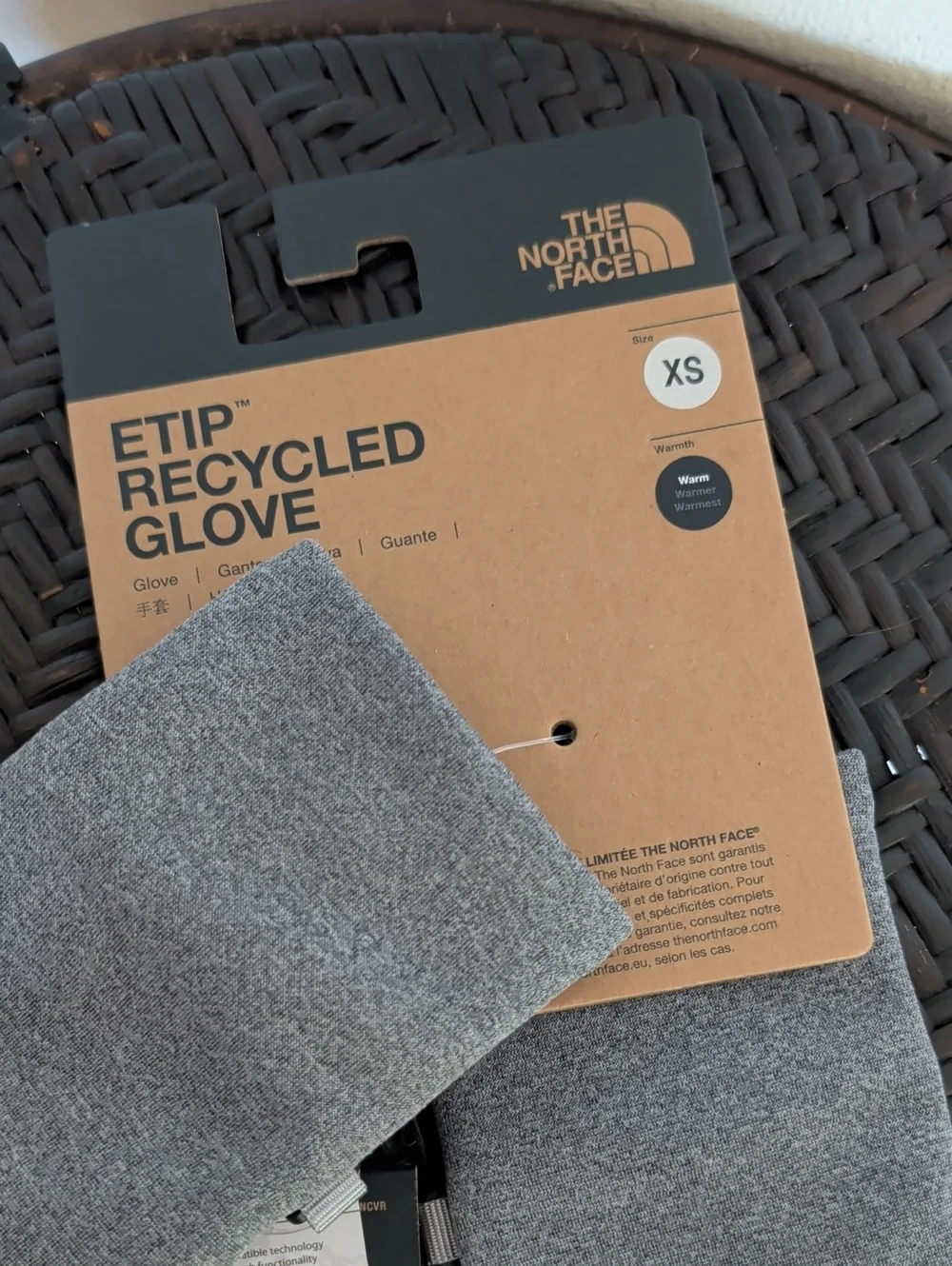 The North Face TNF Women’s Glove Etip Recycled Fabric Grey Sz XS NWT